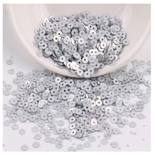 Pailletten zum Basteln 4mm 2000 Stück Glitzer Lose Pailletten Bulk zum Nähen Runde Pailletten mit Loch für DIY Schmuck Nähen Urlaub Kleid Dekoration Nail Art von HCAXKFMMXU