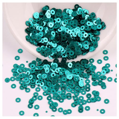 Pailletten zum Basteln 4mm 2000 Stück Glitzer Lose Pailletten Bulk zum Nähen Runde Pailletten mit Loch für DIY Schmuck Nähen Urlaub Kleid Dekoration Nail Art von HCAXKFMMXU