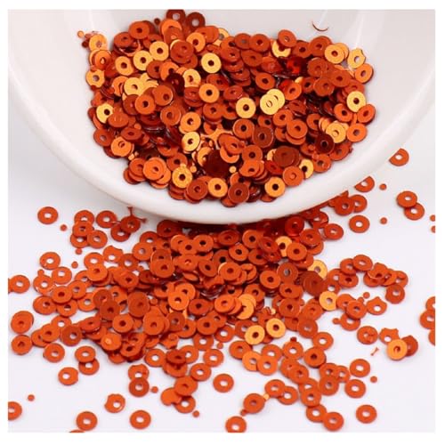 Pailletten zum Basteln 4mm 2000 Stück Glitzer Lose Pailletten Bulk zum Nähen Runde Pailletten mit Loch für DIY Schmuck Nähen Urlaub Kleid Dekoration Nail Art von HCAXKFMMXU