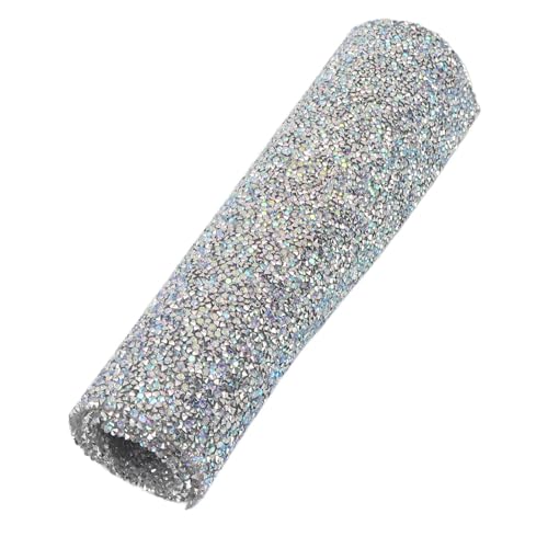 Rundes Strass-Tischset, AB-Farbe, Strass-Tischmatte, Foto-Requisiten, glitzernd, silberfarben, für Küche, Hochzeitsbankette von HCAXKFMMXU