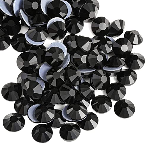 Strasssteine, flache Rückseite, Kristall-Strasssteine für Bastelarbeiten, Kleidung, DIY-Dekoration, Schwarz, SS10, 2,7–2,9 mm, 2880 Stück von HCAXKFMMXU