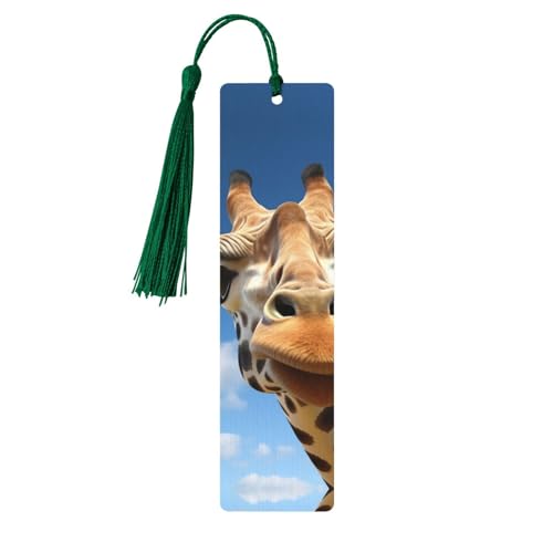 Lustiges Giraffen-Lesezeichen, Holz-Lesezeichen für Buchliebhaber, handgefertigtes Holz-Lesezeichen mit Quaste, Lesezeichen, Ornament, Geschenkanhänger, Etiketten für Basteldekorationen Lustiges Giraffen-Lesezeichen, Holz-Lesezeichen für Buchliebhaber, handgefertigtes Holz-Lesezeichen mit Quaste, Lesezeichen, Ornament, Geschenkanhänger, Etiketten für Basteldekorationen von HCBPWVQA