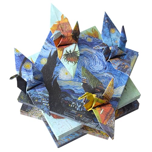 60 Blätter Doppelseitiges Origami Papier 20x20cm Quadrate Faltpapier in 12 Bunte Künstler Kunstpapier Blumen Muster Origamipapier für DIY Papierhandwerk,Dekoration,Wünsche von HCHES