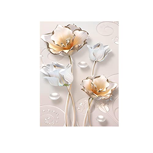 HCHES Diamond Painting Rose Blume Diamant Painting Bilder Romantisch Malen Nach Zahlen Cross Stickerei Malerei Kits Kreuzstich Geschenk für Home Wand Décor 30x40 cm (Stil-2) von HCHES