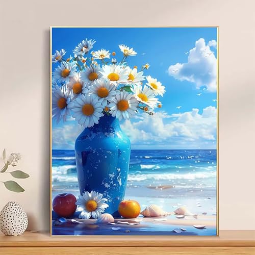 Malen Nach Zahlen Strand Paint by Numbers, Malen Nach Zahlen Erwachsene Ozean Painting by Numbers DIY Set Erwachsene mit 3 Pinseln und Acrylfarbe für Deko Wohnzimmer, Geschenke 30x40cm -hcj2504E3 Malen Nach Zahlen Strand Paint by Numbers, Malen Nach Zahlen Erwachsene Ozean Painting by Numbers DIY Set Erwachsene mit 3 Pinseln und Acrylfarbe für Deko Wohnzimmer, Geschenke 30x40cm -hcj2504E3 von HCJUTFOU