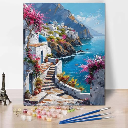 Malen Nach Zahlen Am Meer Malen Nach Zahlen Erwachsene Stadt Painting by Numbers Adult Basteln Erwachsene, Mit 3 Pinseln und Acrylfarbe für Deko Wohnzimmer, Geschenke für Frauen 40 x 60 cm -CW2504L2 Malen Nach Zahlen Am Meer Malen Nach Zahlen Erwachsene Stadt Painting by Numbers Adult Basteln Erwachsene, Mit 3 Pinseln und Acrylfarbe für Deko Wohnzimmer, Geschenke für Frauen 40 x 60 cm -CW2504L2 von HCWBDWOU