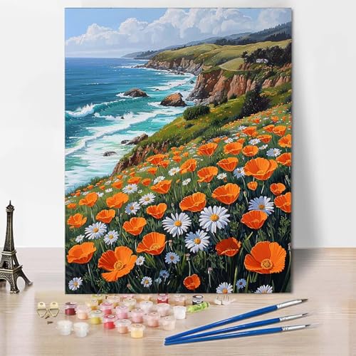 Malen Nach Zahlen Blumenmeer Malen Nach Zahlen Erwachsene Landschaft Painting by Numbers Adult Basteln Erwachsene, Mit 3 Pinseln und Acrylfarbe für Deko Wohnzimmer, Geschenke 100 x 135 cm -CW2504B4 Malen Nach Zahlen Blumenmeer Malen Nach Zahlen Erwachsene Landschaft Painting by Numbers Adult Basteln Erwachsene, Mit 3 Pinseln und Acrylfarbe für Deko Wohnzimmer, Geschenke 100 x 135 cm -CW2504B4 von HCWBDWOU