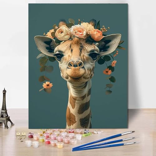 Malen Nach Zahlen Giraffe Malen Nach Zahlen Erwachsene Blume Painting by Numbers Adult Basteln Erwachsene, Mit 3 Pinseln und Acrylfarbe für Deko Wohnzimmer, Geschenke für Frauen 40 X 50 CM -CW25040H Malen Nach Zahlen Giraffe Malen Nach Zahlen Erwachsene Blume Painting by Numbers Adult Basteln Erwachsene, Mit 3 Pinseln und Acrylfarbe für Deko Wohnzimmer, Geschenke für Frauen 40 X 50 CM -CW25040H von HCWBDWOU