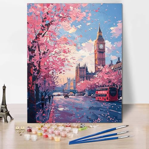 Malen Nach Zahlen Kirschblüten Malen Nach Zahlen Erwachsene Stadt Painting by Numbers Adult Basteln Erwachsene, Mit 3 Pinseln und Acrylfarbe für Deko Wohnzimmer, Geschenke 100 x 135 cm -CW2504N3 Malen Nach Zahlen Kirschblüten Malen Nach Zahlen Erwachsene Stadt Painting by Numbers Adult Basteln Erwachsene, Mit 3 Pinseln und Acrylfarbe für Deko Wohnzimmer, Geschenke 100 x 135 cm -CW2504N3 von HCWBDWOU