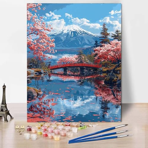 Malen Nach Zahlen Landschaft Malen Nach Zahlen Erwachsene Vulkan Fuji Painting by Numbers Adult Basteln Erwachsene, Mit 3 Pinseln und Acrylfarbe für Deko Wohnzimmer, Geschenke 40 x 60 cm -CW2504UW Malen Nach Zahlen Landschaft Malen Nach Zahlen Erwachsene Vulkan Fuji Painting by Numbers Adult Basteln Erwachsene, Mit 3 Pinseln und Acrylfarbe für Deko Wohnzimmer, Geschenke 40 x 60 cm -CW2504UW von HCWBDWOU