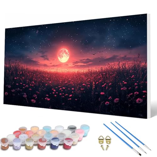Mond Malen Nach Zahlen Erwachsene, Malen Nach Zahlen Landschaft Paint by Numbers Adult Muster Basteln Erwachsene Anfänger für Zimmer Deko Wohnzimmer, Wanddeko, Geschenke für Frauen 70X140CM -hcw25072Y Mond Malen Nach Zahlen Erwachsene, Malen Nach Zahlen Landschaft Paint by Numbers Adult Muster Basteln Erwachsene Anfänger für Zimmer Deko Wohnzimmer, Wanddeko, Geschenke für Frauen 70X140CM -hcw25072Y von HCWBDWOU