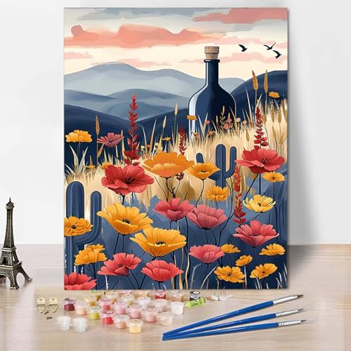 Paint by Numbers Blume Malen Nach Zahlen Landschaft Malen Nach Zahlen Anfänger DIY Handgemalt Ölgemälde Leinwand Kits mit 3 Pinseln und Acrylfarbe für Wanddeko, Geschenk 20 x 30 cm -CW2504HQE8D Paint by Numbers Blume Malen Nach Zahlen Landschaft Malen Nach Zahlen Anfänger DIY Handgemalt Ölgemälde Leinwand Kits mit 3 Pinseln und Acrylfarbe für Wanddeko, Geschenk 20 x 30 cm -CW2504HQE8D von HCWBDWOU