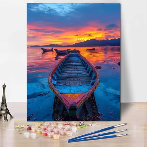 Paint by Numbers Ozean Malen Nach Zahlen Boot Malen Nach Zahlen Anfänger DIY Handgemalt Ölgemälde Leinwand Kits mit 3 Pinseln und Acrylfarbe für Wanddeko, Geschenk für Frauen 100 X 135 CM -CW25040A Paint by Numbers Ozean Malen Nach Zahlen Boot Malen Nach Zahlen Anfänger DIY Handgemalt Ölgemälde Leinwand Kits mit 3 Pinseln und Acrylfarbe für Wanddeko, Geschenk für Frauen 100 X 135 CM -CW25040A von HCWBDWOU