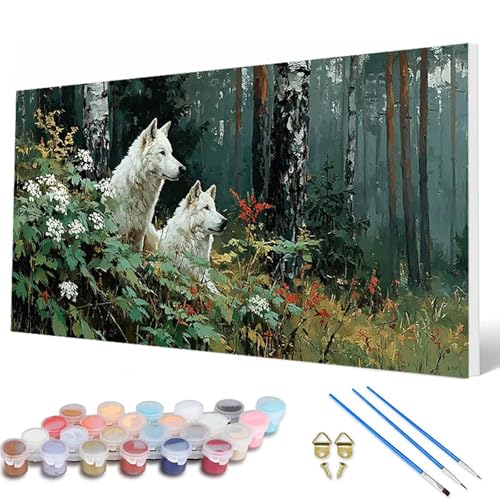 Wolf Malen Nach Zahlen Erwachsene, Malen Nach Zahlen Tiere Paint by Numbers Adult Muster Basteln Erwachsene Anfänger für Zimmer Deko Wohnzimmer, Wanddeko, Geschenke für Frauen 30X60 CM -hcw2507R3 Wolf Malen Nach Zahlen Erwachsene, Malen Nach Zahlen Tiere Paint by Numbers Adult Muster Basteln Erwachsene Anfänger für Zimmer Deko Wohnzimmer, Wanddeko, Geschenke für Frauen 30X60 CM -hcw2507R3 von HCWBDWOU