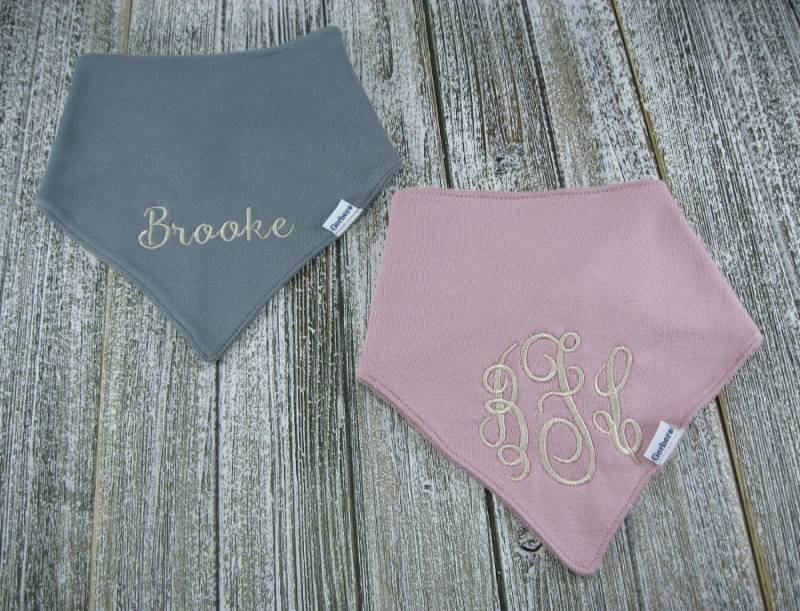 Baby Mädchen Lätzchen Monogrammed Bandana Personalisierte Sabber von HDDBoutique