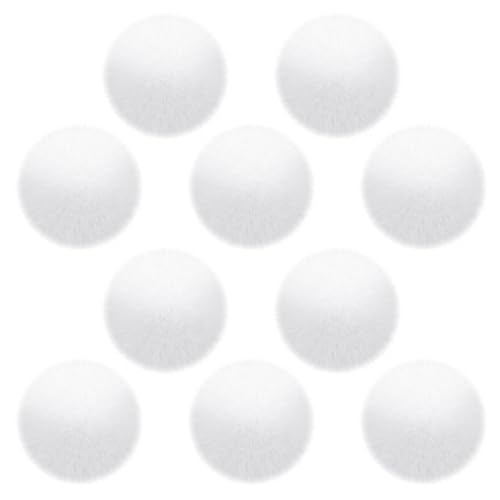 10 stuks Pom-Poms 7cm, kunstbont Voor Ambachten, Accessoires voor Hangings, Accessoires voor hoeden, bont Pom-Poms, Bubble Balls (Wit) von HDGSAFD