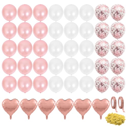 48 Hochzeitsballonsets, 1 Packung Ballon-Pailletten, Latexballons, Party-Deko-Ballons, Foto-Ballon-Requisiten von HDGSAFD