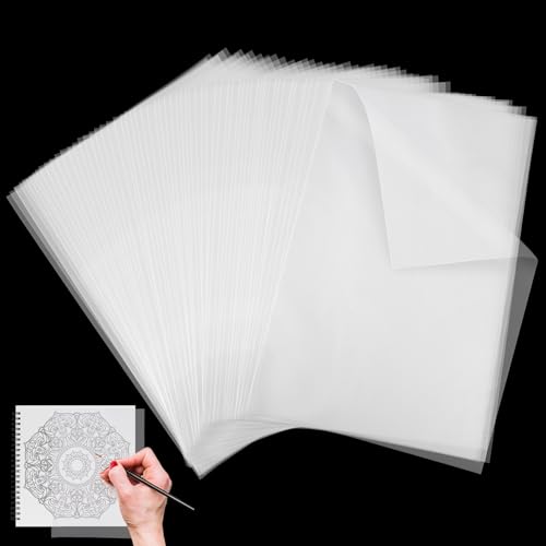 200 Blatt Transparentpapier, Transparentpapier A4, Transparentpapier Weiß für Handgefertigte Dekorationen, Architektonische Skizzen, Florale Kunstwerke (29,7x21 cm) von HDHGXUJRD
