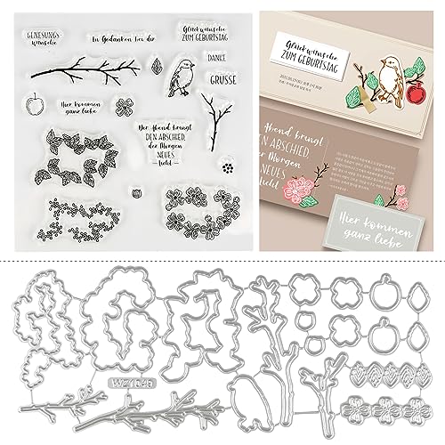 Stempel und Stanzformen für die Kartenherstellung, 2023 NEW Version Metall Stanzformen Stempel Kunstzubehör, DIY Scrapbooking Kunsthandwerk Stanzen für Weihnachten, Thanksgiving, Halloween von HDHGXUJRD