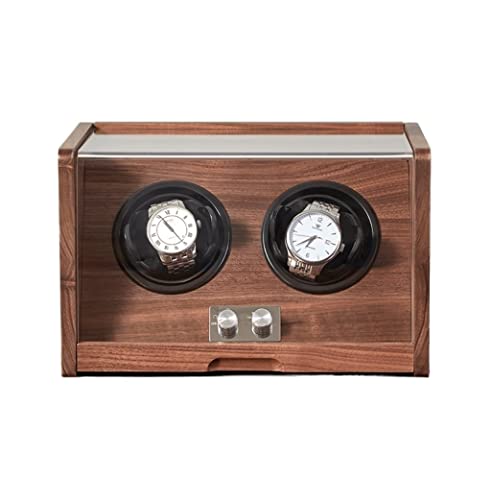 HDICUHNANU Uhrenaufbewahrung Watch Shaker Aufbewahrungsbox Mit Transparentem Deckel, Uhrenbox Aus Holz, Schmuckschatulle, Einfache Retro-Aufbewahrungsbox Uhren Zubehör(2 epitope) von HDICUHNANU