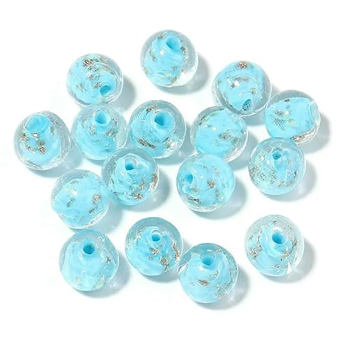 10 Stück/Los 8 mm Lampwork-Glasperlen, bunte leuchtende Glas-Abstandshalter, runde Perlen für die Schmuckherstellung, DIY-Armband, Halskettenzubehör, Hellblau 10 Stück/Los 8 mm Lampwork-Glasperlen, bunte leuchtende Glas-Abstandshalter, runde Perlen für die Schmuckherstellung, DIY-Armband, Halskettenzubehör, Hellblau von HDJSDB