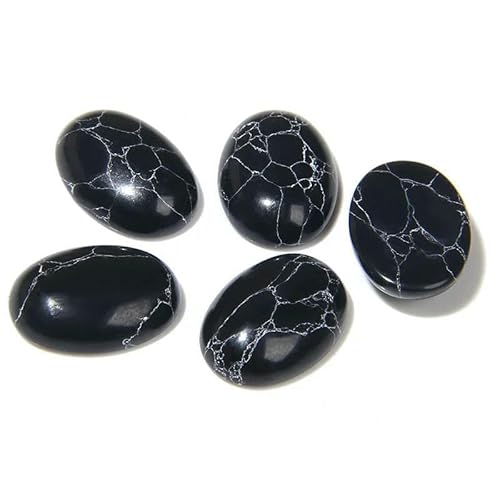 10 Stück/Los Natursteinperlen, Achate, Malachit, Heilung, ovale Steinperle für DIY-Ringe, handgefertigten Schmuck – 19. Schwarzer Howlith – 13 x 18 mm 10 Stück/Los Natursteinperlen, Achate, Malachit, Heilung, ovale Steinperle für DIY-Ringe, handgefertigten Schmuck – 19. Schwarzer Howlith – 13 x 18 mm von HDJSDB