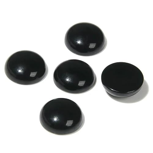 10 Stück/Los runder Stein 4/6/8/10/12/14,0 mm natürlicher Tigerauge-Labradorit-Jaspis-Kamee passend für DIY-Ringe, Halsketten, Handarbeiten, Schwarzer Achat, 10 Stück/Los runder Stein 4/6/8/10/12/14,0 mm natürlicher Tigerauge-Labradorit-Jaspis-Kamee passend für DIY-Ringe, Halsketten, Handarbeiten, Schwarzer Achat, von HDJSDB