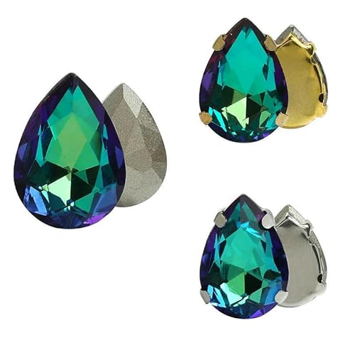 10 Stück Glitzer-Tropfen-Kristall-Strasssteine, von Hand aufgenäht, Glassteine, Ornament, Diamantperlen für Kleider, Bastelarbeiten, Krallenbohrer-Zubehör – 001SP – 13 x 18 mm – 10 Stück – mit s 10 Stück Glitzer-Tropfen-Kristall-Strasssteine, von Hand aufgenäht, Glassteine, Ornament, Diamantperlen für Kleider, Bastelarbeiten, Krallenbohrer-Zubehör – 001SP – 13 x 18 mm – 10 Stück – mit s von HDJSDB
