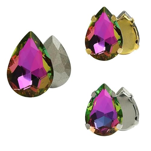 10 Stück Glitzer-Tropfen-Kristall-Strasssteine zum Aufnähen auf Glassteine, Ornament, Diamantperlen für Kleider, Bastelarbeiten, Krallenbohrer-Zubehör – 001VR – 10 x 14,0 mm – 10 Stück – ohne Fa 10 Stück Glitzer-Tropfen-Kristall-Strasssteine zum Aufnähen auf Glassteine, Ornament, Diamantperlen für Kleider, Bastelarbeiten, Krallenbohrer-Zubehör – 001VR – 10 x 14,0 mm – 10 Stück – ohne Fa von HDJSDB