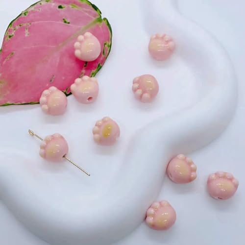 10 Stück handgefertigte Emaille-Keramik-Porzellan-Perlen, Katzenkrallen, lose Abstandsperlen, Charms für DIY-Schmuck, Bastelzubehör, 2 10 Stück handgefertigte Emaille-Keramik-Porzellan-Perlen, Katzenkrallen, lose Abstandsperlen, Charms für DIY-Schmuck, Bastelzubehör, 2 von HDJSDB
