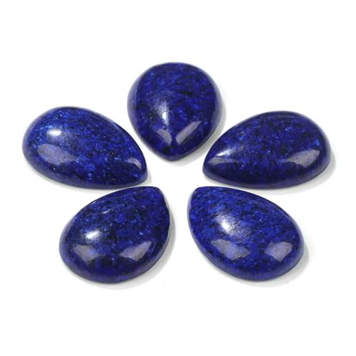 10 Stück natürliche flache Tigerauge-Stein-Cabochon-Perlen, Wassertropfen-Patch, Kamee-Perlen zur Schmuckherstellung, DIY-Ring, Ohrringe, Armbänder, Nr. 3, Lapislazuli, 18 x 25 mm 10 Stück natürliche flache Tigerauge-Stein-Cabochon-Perlen, Wassertropfen-Patch, Kamee-Perlen zur Schmuckherstellung, DIY-Ring, Ohrringe, Armbänder, Nr. 3, Lapislazuli, 18 x 25 mm von HDJSDB