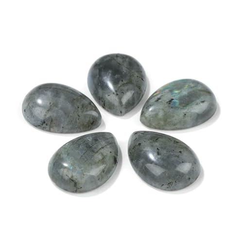 10 Stück natürliche flache Tigerauge-Stein-Cabochon-Perlen, Wassertropfen-Patch, Kamee-Perlen zur Schmuckherstellung, DIY-Ring, Ohrringe, Armbänder, Nr. 31, Labradorit, 18 x 25 mm 10 Stück natürliche flache Tigerauge-Stein-Cabochon-Perlen, Wassertropfen-Patch, Kamee-Perlen zur Schmuckherstellung, DIY-Ring, Ohrringe, Armbänder, Nr. 31, Labradorit, 18 x 25 mm von HDJSDB