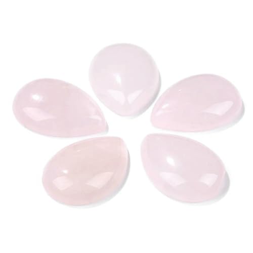 10 Stück natürliche flache Tigerauge-Stein-Cabochon-Perlen, Wassertropfen-Patch, Kamee-Perlen zur Schmuckherstellung, DIY-Ring, Ohrringe, Armbänder, Nr. 7, Rosenquarz, 18 x 25 mm 10 Stück natürliche flache Tigerauge-Stein-Cabochon-Perlen, Wassertropfen-Patch, Kamee-Perlen zur Schmuckherstellung, DIY-Ring, Ohrringe, Armbänder, Nr. 7, Rosenquarz, 18 x 25 mm von HDJSDB