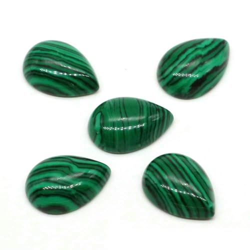 13 x 18 mm Wassertropfen-Stein-Cabochons, flache Rückseite, natürlicher Amethyst, Lapislazuli, Edelstein, Kamee, für Ohrringe, Halsketten, Schmuckherstellung, Malachit, Türkis, 10 Stück 13 x 18 mm Wassertropfen-Stein-Cabochons, flache Rückseite, natürlicher Amethyst, Lapislazuli, Edelstein, Kamee, für Ohrringe, Halsketten, Schmuckherstellung, Malachit, Türkis, 10 Stück von HDJSDB
