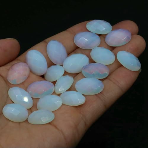 13 x 18 mm ovale Perlen mit flacher Rückseite, natürliche facettierte Steine, Kristall-Kamee-Abstandshalter für die Schmuckherstellung, DIY-Anhänger, Halsket 13 x 18 mm ovale Perlen mit flacher Rückseite, natürliche facettierte Steine, Kristall-Kamee-Abstandshalter für die Schmuckherstellung, DIY-Anhänger, Halsket von HDJSDB