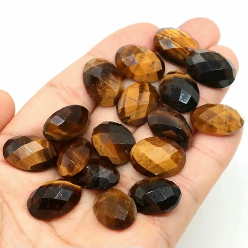 13 x 18 mm ovale Perlen mit flacher Rückseite, natürliche facettierte Steine, Kristall-Kamee-Abstandshalter für die Schmuckherstellung, DIY-Anhänger, Halsket 13 x 18 mm ovale Perlen mit flacher Rückseite, natürliche facettierte Steine, Kristall-Kamee-Abstandshalter für die Schmuckherstellung, DIY-Anhänger, Halsket von HDJSDB