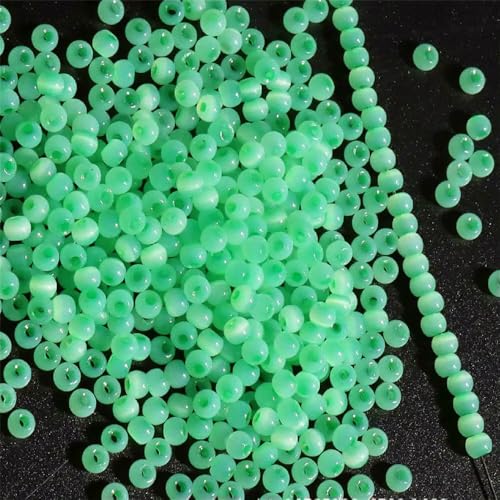 130 Stück 4,0 mm Katzenaugenperlen 6/0 glatte Jade-Imitat-Glasperlen für die Herstellung von DIY-Schmuck, Bettelarmbänder und Halskettenzubehör, Loch grün 30 130 Stück 4,0 mm Katzenaugenperlen 6/0 glatte Jade-Imitat-Glasperlen für die Herstellung von DIY-Schmuck, Bettelarmbänder und Halskettenzubehör, Loch grün 30 von HDJSDB