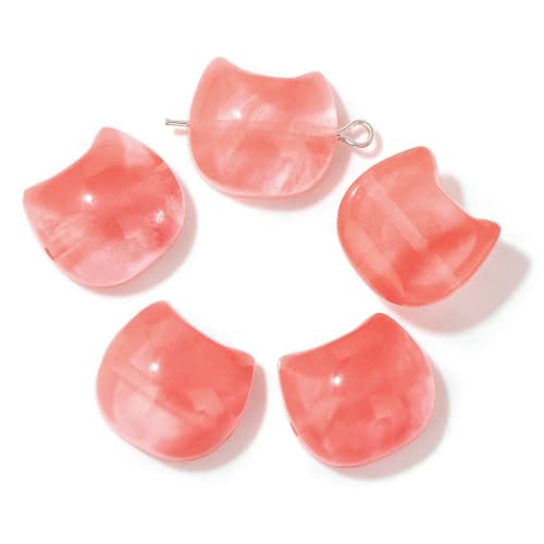 14 x 16 mm Naturstein, Katzenform, geschnitzte Perlen, mehrfarbige Edelsteinquarzperlen zur Schmuckherstellung, DIY-Armband, Halskettenzubehör, Wassermelonenquarz, 5 Stück 14 x 16 mm Naturstein, Katzenform, geschnitzte Perlen, mehrfarbige Edelsteinquarzperlen zur Schmuckherstellung, DIY-Armband, Halskettenzubehör, Wassermelonenquarz, 5 Stück von HDJSDB