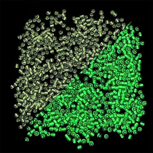 2 3 4,0 mm leuchtende Glasperlen, in der Nacht leuchtende Rocailles-Perlen, runde Abstandsperlen für die Herstellung von handgefertigtem DIY-Schmuckzubehör-YL-4,0 mm, ca. 150 Stück von HDJSDB