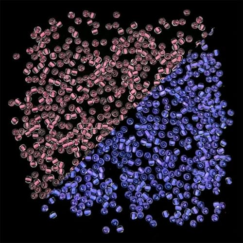 2 3 4,0 mm leuchtende Glasperlen, in der Nacht leuchtende Rocailles-Perlen, runde Abstandsperlen für die Herstellung von handgefertigtem Schmuck zum Selbermachen, Zubehör-KPK-3,0 mm, ca. 320 Stück von HDJSDB