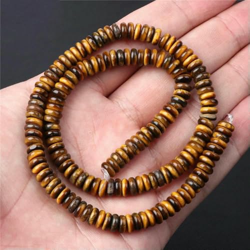 45 Arten Tigerauge Steinperle Naturgelb Cabochon rund facettiert quadratisch lose Perlen passend für Modeschmuckherstellung Handarbeit-Nr. 20 2x6mm von HDJSDB