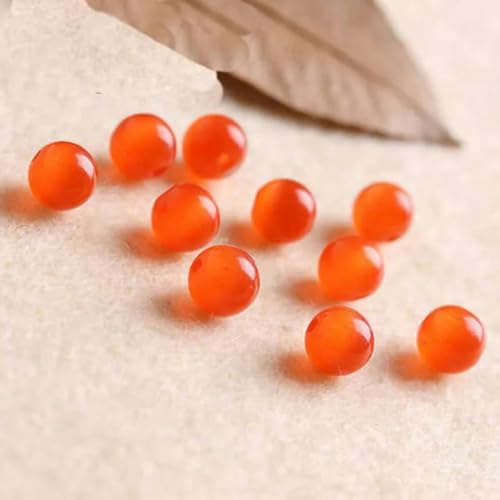 4A Natürlicher orangefarbener Katzenaugenstein Quarzkristall Einzelperle DIY Schmuckherstellung-8mm von HDJSDB