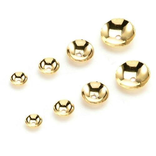 50 Stück 3–10 mm goldfarbene Edelstahl-Perlenkappen, runde Abstandshalterperlen zur Schmuckherstellung, DIY-Komponenten, Zubehör, Großhandel, goldfarben, 4 x 1,2 mm Loch 50 Stück 3–10 mm goldfarbene Edelstahl-Perlenkappen, runde Abstandshalterperlen zur Schmuckherstellung, DIY-Komponenten, Zubehör, Großhandel, goldfarben, 4 x 1,2 mm Loch von HDJSDB