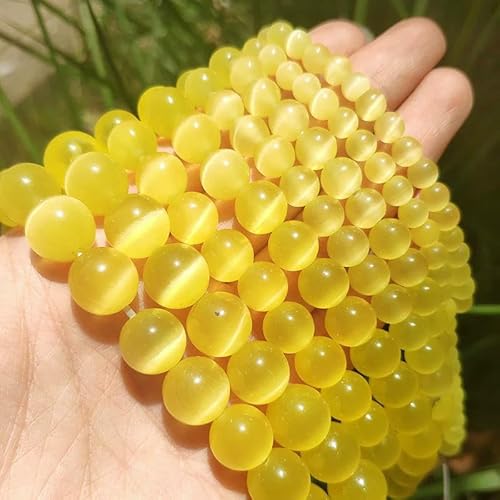 Katzenaugen-Opalperlen in verschiedenen Farben, Naturstein, Glas, lose Perlen zur Schmuckherstellung, DIY-Armbänder, Befunde, 4/6/8/10/12 mm, 15 Zoll, Gelb, 4,0 mm, 91 Perlen Katzenaugen-Opalperlen in verschiedenen Farben, Naturstein, Glas, lose Perlen zur Schmuckherstellung, DIY-Armbänder, Befunde, 4/6/8/10/12 mm, 15 Zoll, Gelb, 4,0 mm, 91 Perlen von HDJSDB