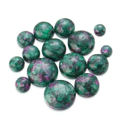 Lila Amethyste Natursteinperlen, rund, Onyx-Cabochons, lose Perlen, Kamee, DIY-Ringe, Halskette, Unakit, 20 mm x 5 Stück Lila Amethyste Natursteinperlen, rund, Onyx-Cabochons, lose Perlen, Kamee, DIY-Ringe, Halskette, Unakit, 20 mm x 5 Stück von HDJSDB