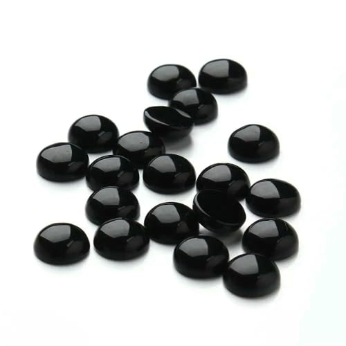 Lila Amethyste Natursteinperlen, rund, Onyx-Cabochons, lose Perlen, Kamee, DIY-Ringe, Halskette, schwarzer Achat, 20 mm x 5 Stück Lila Amethyste Natursteinperlen, rund, Onyx-Cabochons, lose Perlen, Kamee, DIY-Ringe, Halskette, schwarzer Achat, 20 mm x 5 Stück von HDJSDB