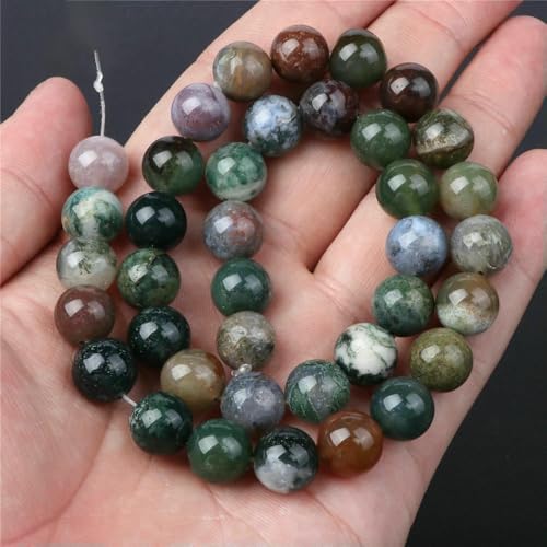 Natürliche indische Achat-Steinperlen in verschiedenen Formen, runde Röhren-Cabochon-Perlen, passend für Armbänder, Halsketten, Ringe, handgefertigte Accessoires, Nr. 4, 10 mm Natürliche indische Achat-Steinperlen in verschiedenen Formen, runde Röhren-Cabochon-Perlen, passend für Armbänder, Halsketten, Ringe, handgefertigte Accessoires, Nr. 4, 10 mm von HDJSDB