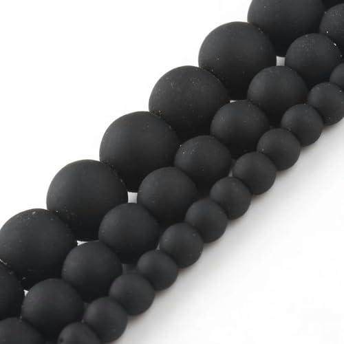 Natursteine, schwarze Achate, Hämatit, Katzenauge, lose Abstandshalter, runde Mineralperlen zur Schmuckherstellung, Handarbeiten, DIY-Armbänder, 15 Zoll, Gummihämatit, 10 mm, 36 Perlen von HDJSDB