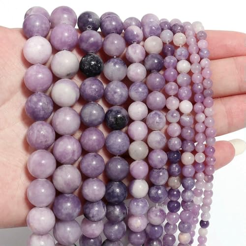 Natursteinperlen, Lava, Tigerauge, Turmalin, Amazonit, Achate, Jaspis, Rosenquarz, Perlen zum Basteln, Herstellen von DIY-Armbändern und Halsketten, Lila, 12 mm Natursteinperlen, Lava, Tigerauge, Turmalin, Amazonit, Achate, Jaspis, Rosenquarz, Perlen zum Basteln, Herstellen von DIY-Armbändern und Halsketten, Lila, 12 mm von HDJSDB