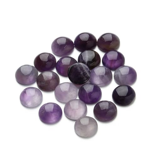 Runder Naturstein-Cabochon zur Schmuckherstellung, Lapislazuli, Amethyst, flache Rückseite, DIY-Ring-Anhänger, Komponenten, Charm-Kamee, F3100, 18 mm, 10 Stück Runder Naturstein-Cabochon zur Schmuckherstellung, Lapislazuli, Amethyst, flache Rückseite, DIY-Ring-Anhänger, Komponenten, Charm-Kamee, F3100, 18 mm, 10 Stück von HDJSDB